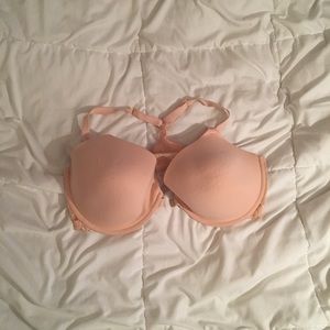 Pink razorback lace bra